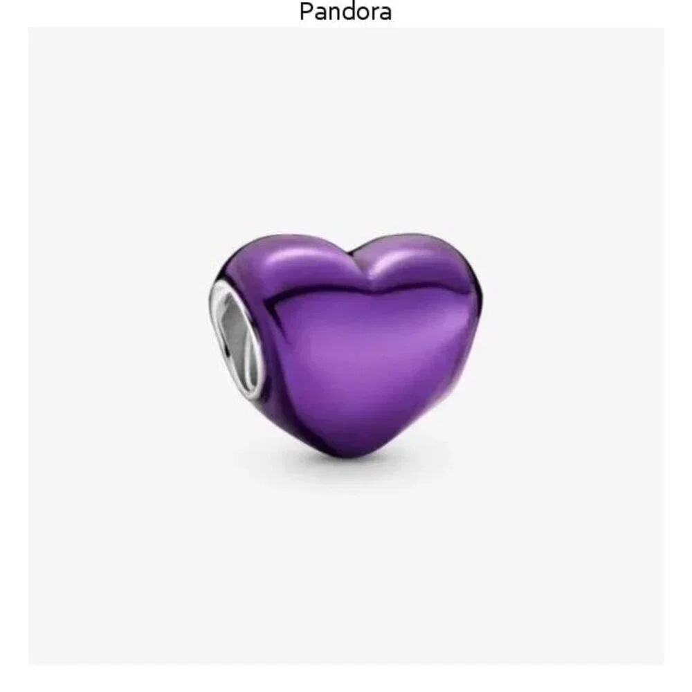 Pandora Purple Heart Charm Bracelet